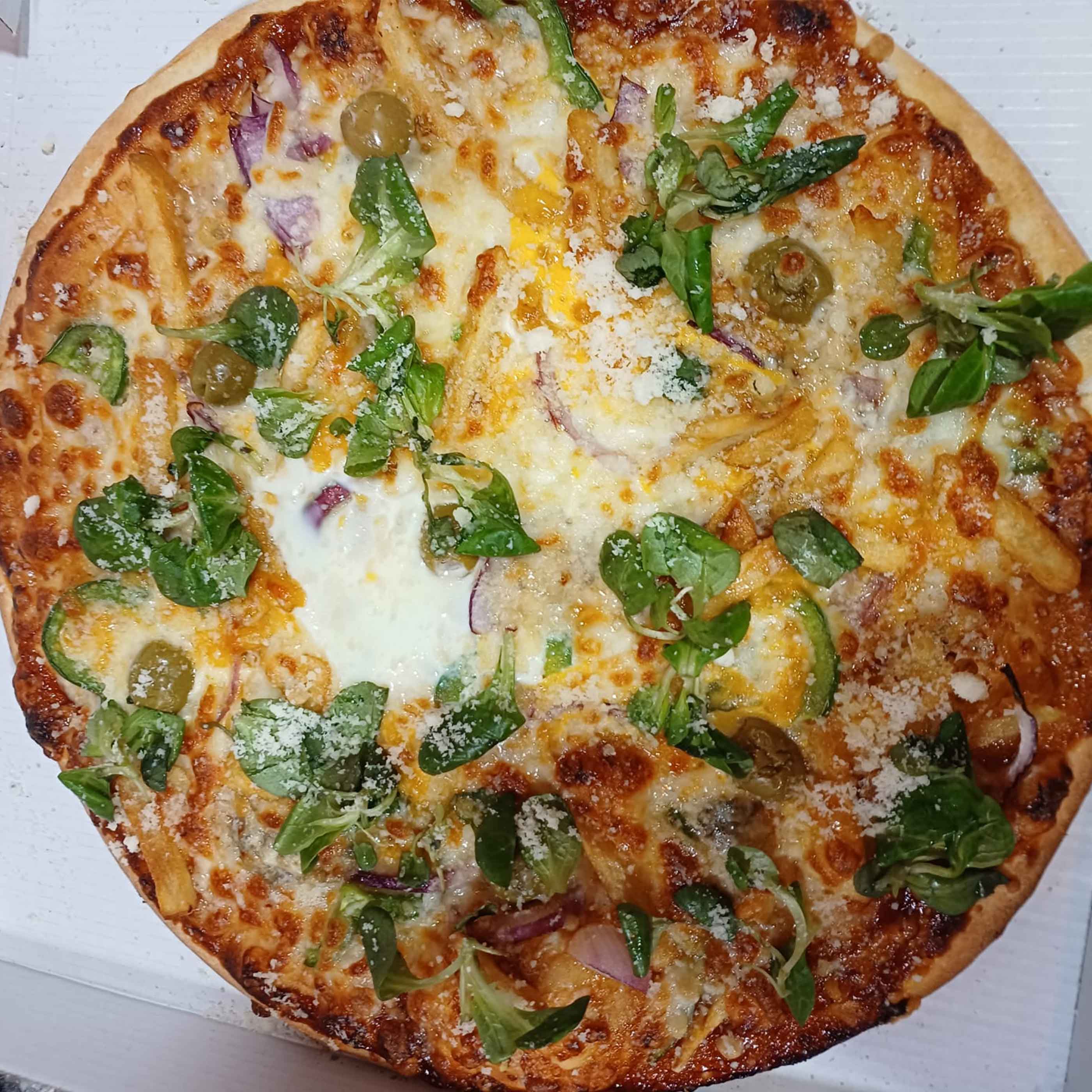 Pizza vegetal con los ingresientes mas naturales<br />
